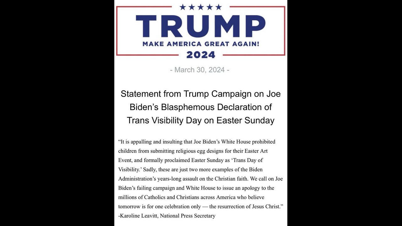 *Demonic* Joe Biden's Blasphemous Declaration of trans day on EASTER SUNDAY! Satan & followers ATTACK!