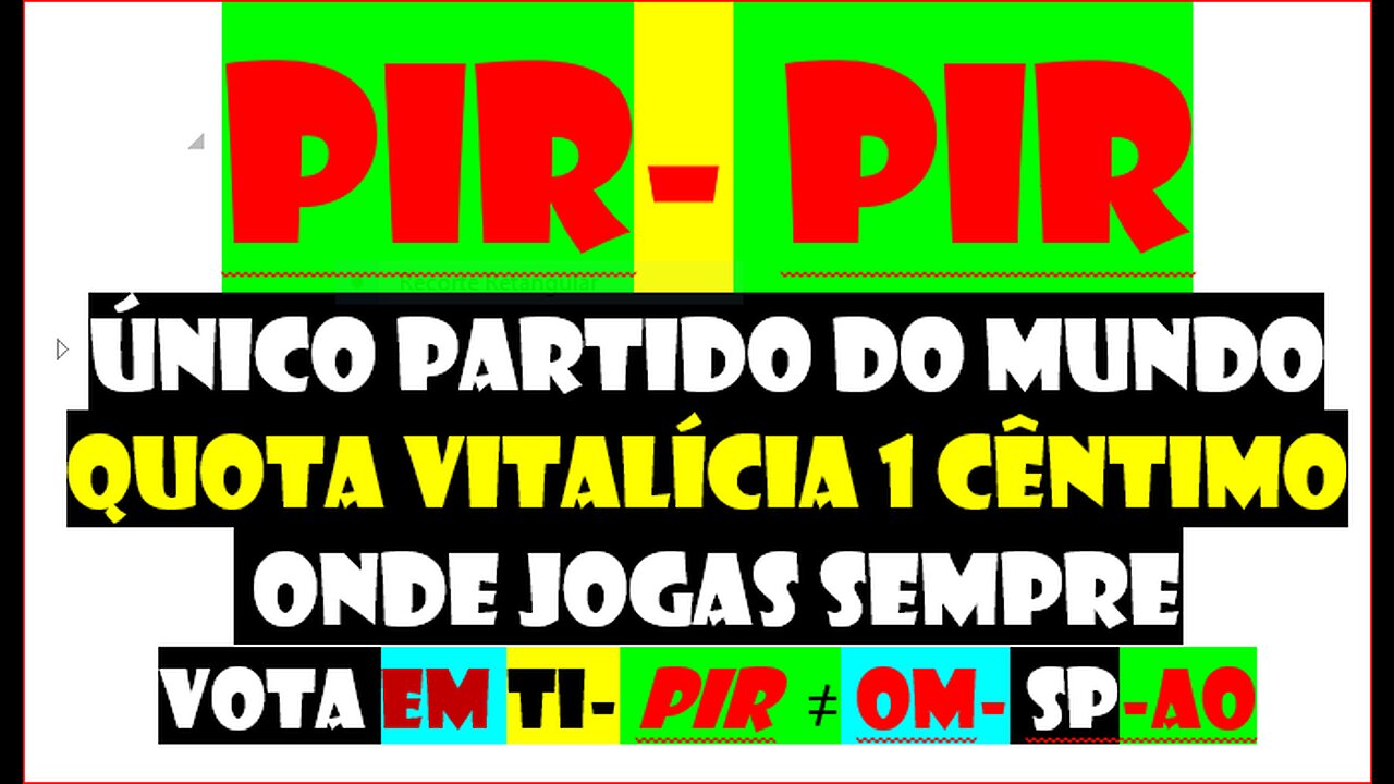 PORTUGAL-PIR-PARTIDO INDEPENDENTE DO REFERENDO