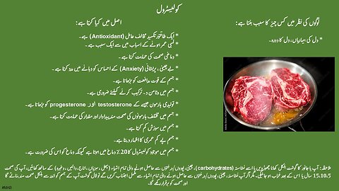 Cholesterol 0001 / کولیسٹول / Urdu