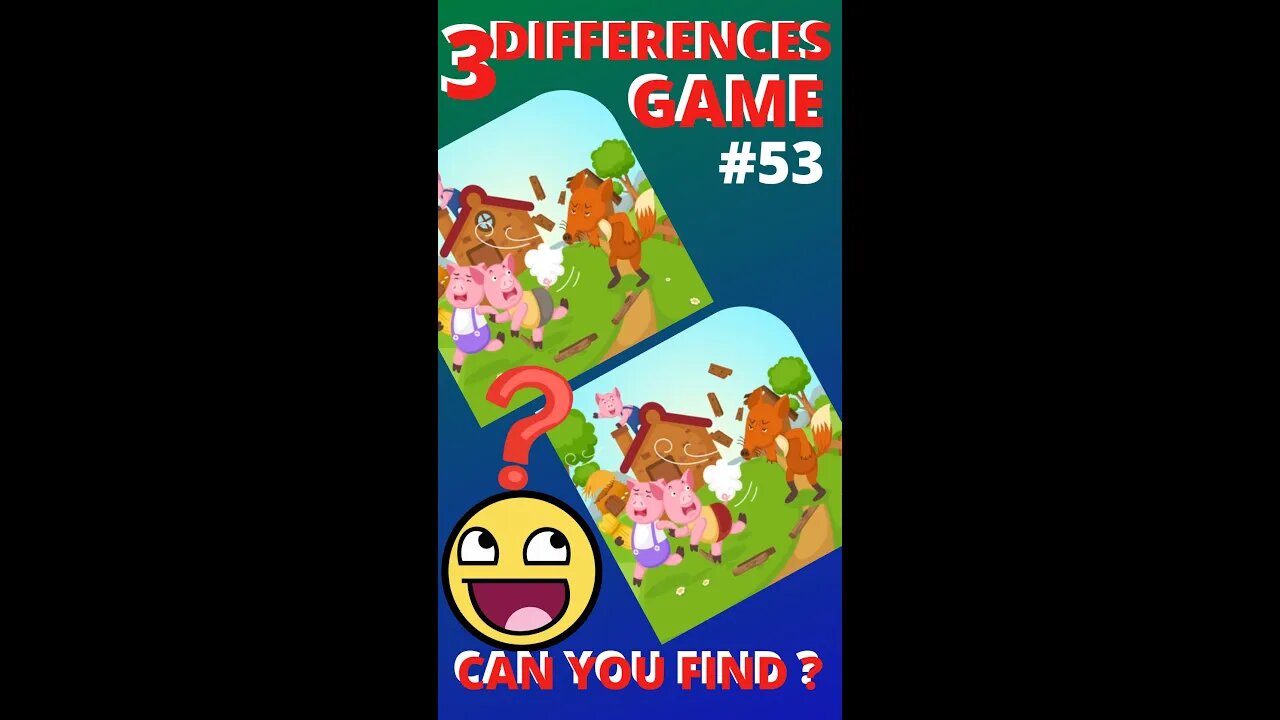 3 DIFFERENCES GAME | 53 |#SHORTS