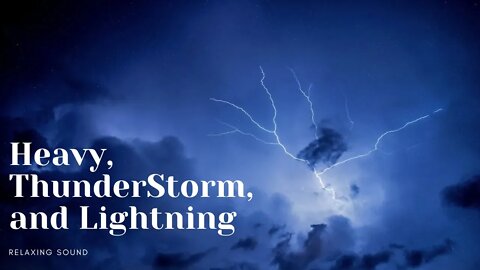 ⚡️Heavy Thunderstorm Sounds And Lightning Sound ⚡️| Relaxing Ambience for Sleep & Stress Relief 🌩🌩🌩🌩