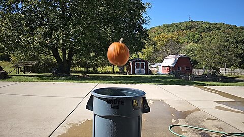 Slow Motion Pumpkin Drop / Splash