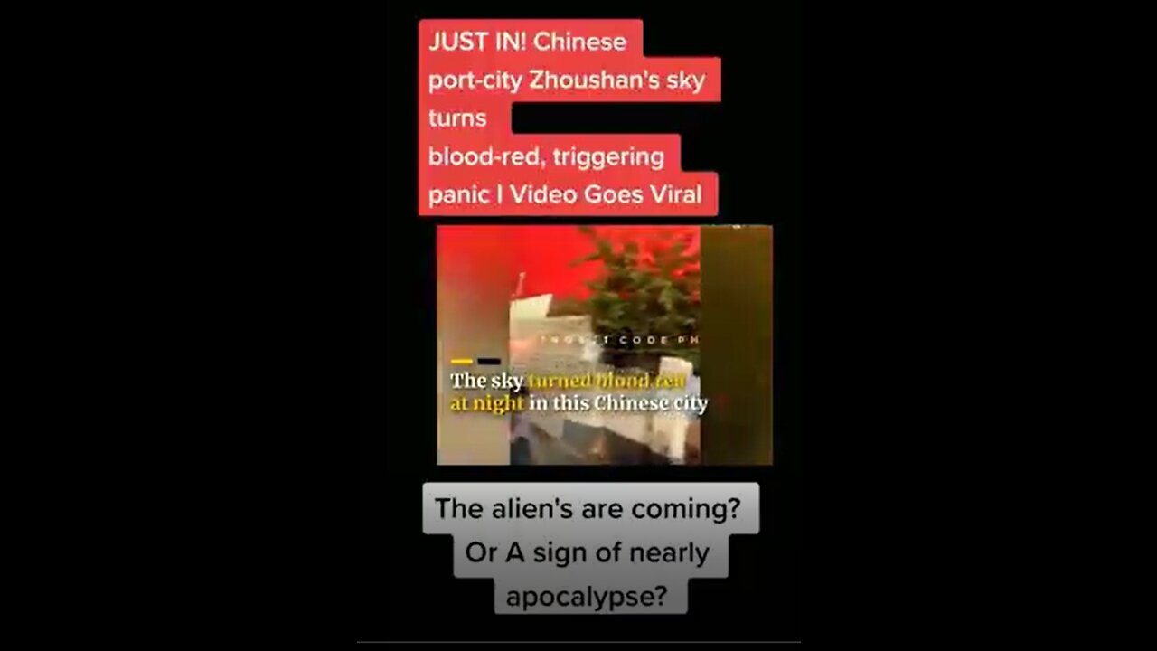 THE ALIENS ARE COMING? OR A SIGN OF NEARLY APOCALYSE?