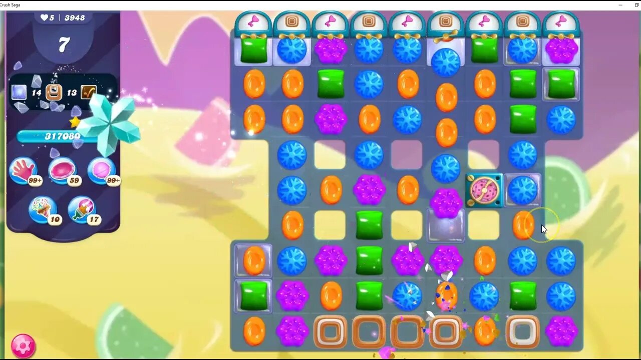 Candy Crush Level 3948 Talkthrough, 19 Moves 0 Boosters