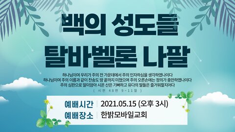 [예배] 백의 성도들 탈바벨론 나팔 220515(일) 한밝모바일교회