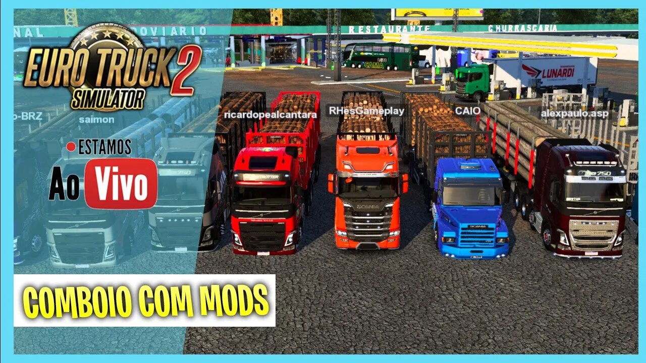 ▶️COMBOIO COM MODS BRASILEIROS MAPA BR BRASIL EEURO TRUCK SIMULATOR 2 1.43 ETS2