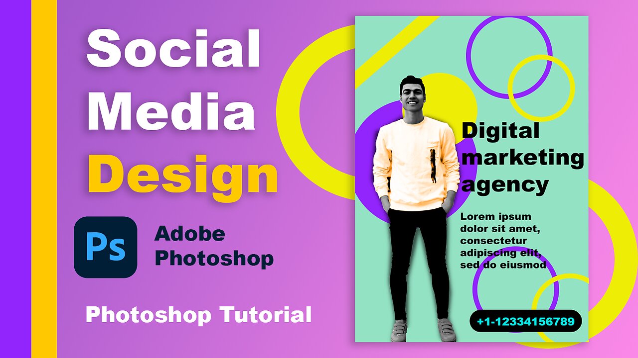 Social Media Desigin in Photoshop / सोशल मीडिया का डिजाइन बनाए फॉटोशॉप मे