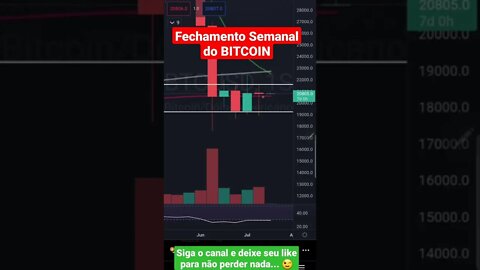 FECHAMENTO SEMANAL DO BITCOIN HOJE PREÇO DO BITCOIN RESISTÊNCIA DO BITCOIN BTC CRIPTO CRYPTO ALTCOIN