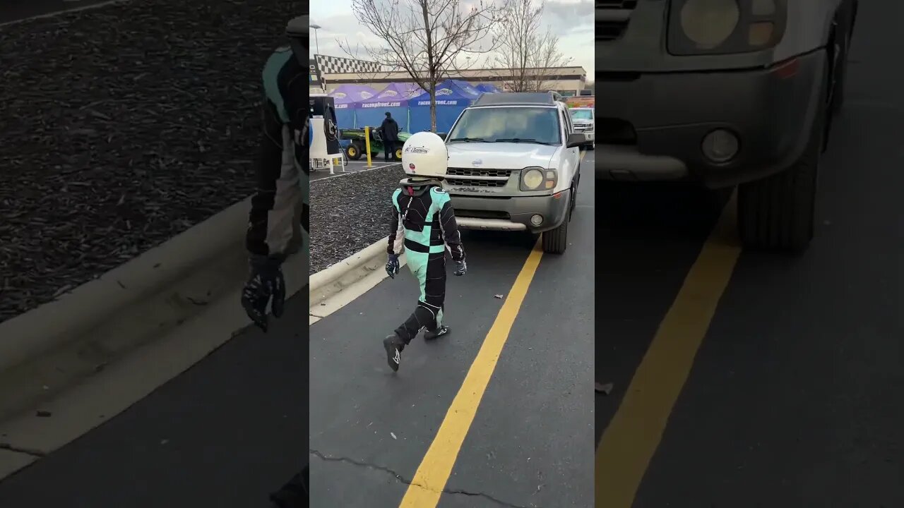 Fist bump for gokart race