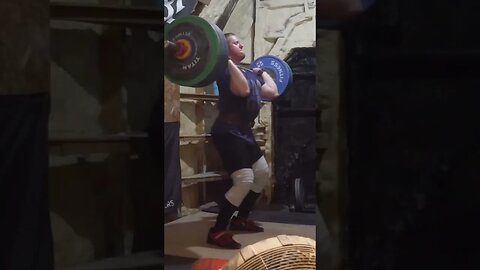 140 kg / 308 lb - Hang Clean + 2 Pause Jerks - Weightlifting Training