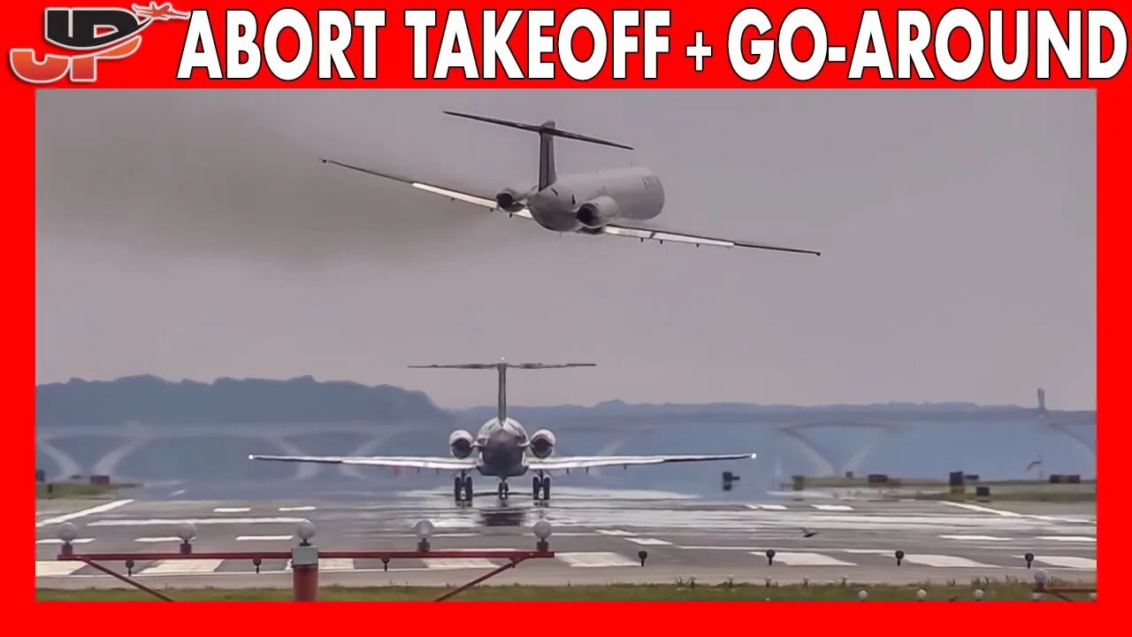 American MD80 ABORTED TAKEOFF | Delta MD80 Forced to GO-AROUND