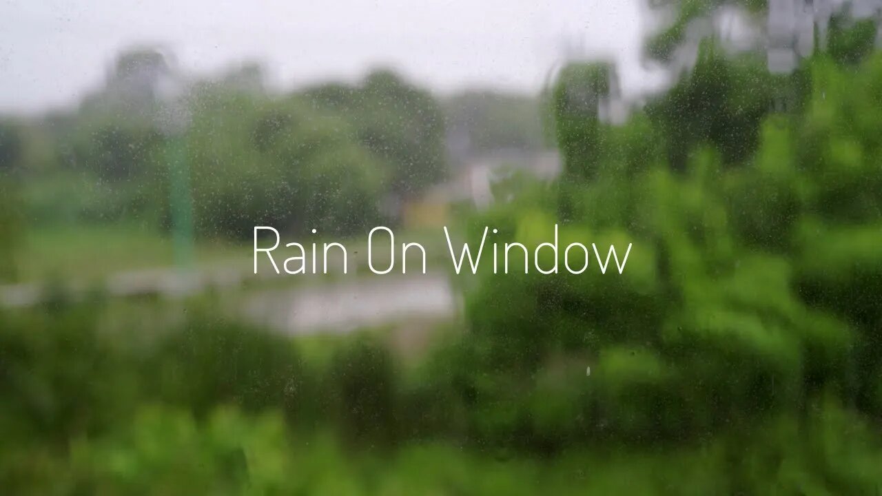 Gentle Rainfall On Window - 2Hrs Relaxing Rain Sound For Stress Relief, Insomnia, Meditation