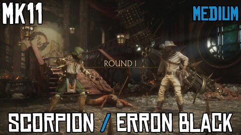 Mortal Kombat MK11: Scorpion vs Erron Black Gameplay. Towers of Time - Deadlist Trap. Xbox One Live