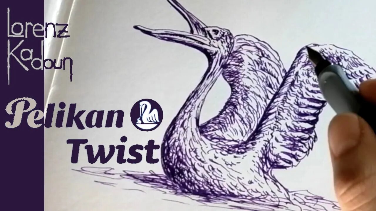 Drawing Pelicans with a Pelikan Pen! PELIKAN TWIST P457 Review