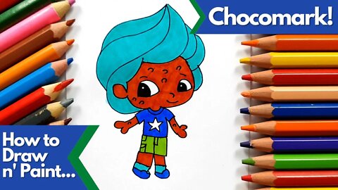 How to draw and paint Chocomark from Chocolix