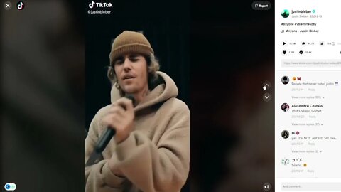 Justin Bieber on Tik Tok 24.7M Followers