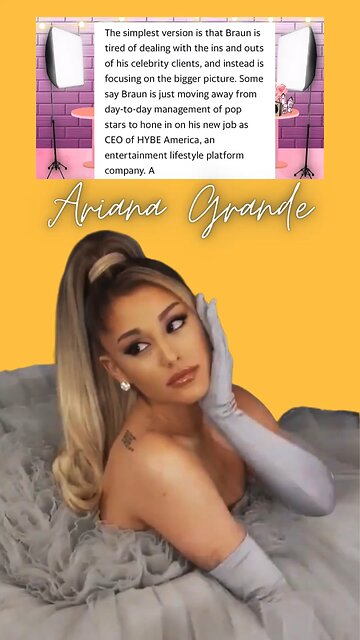 Ariana parted ways with SBAgency and is back.