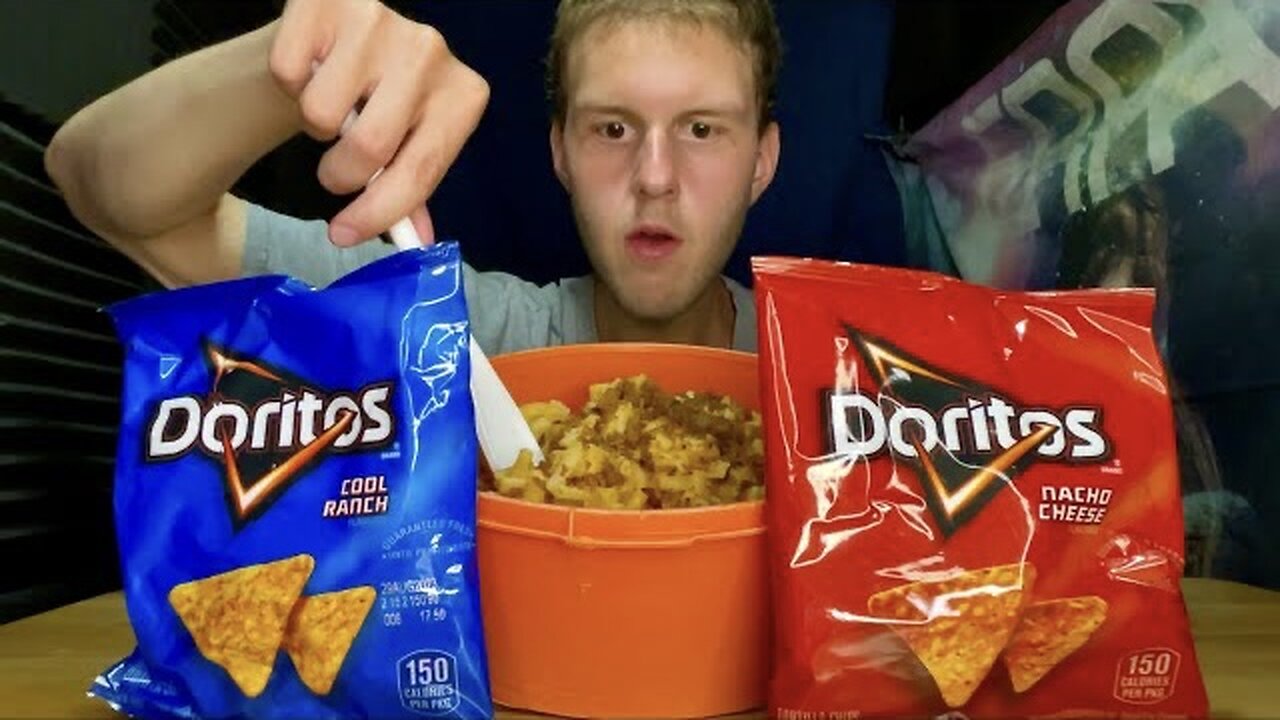 Eating Doritos Mac & Cheese Mukbang! - Eating Sounds