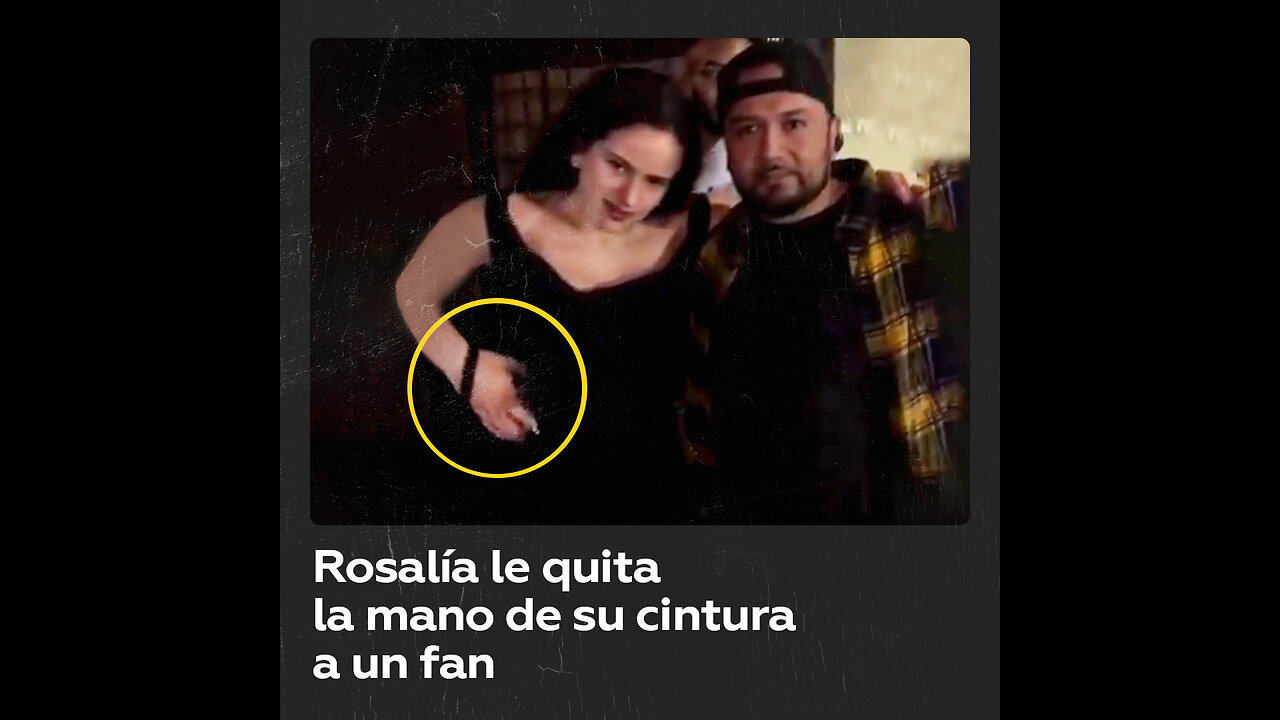 Incómodo momento de Rosalía con un fan durante una foto