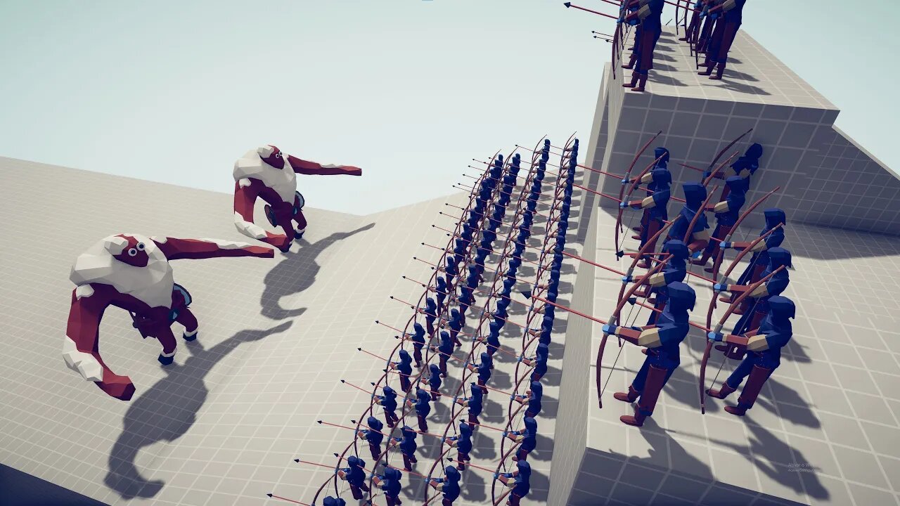 2 Ice Giant VS 100 Archers ! Totally Accurate battle Simulator TABS