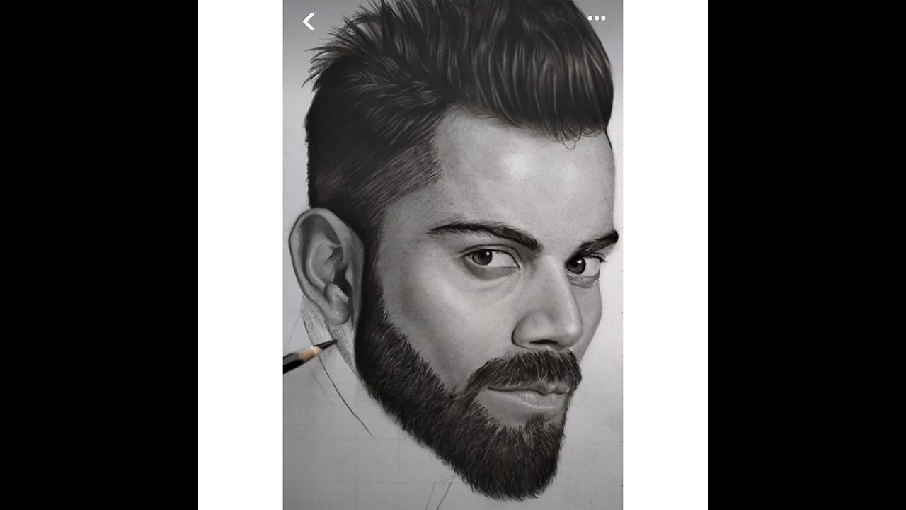 how draw a potrait of Virat Kohli