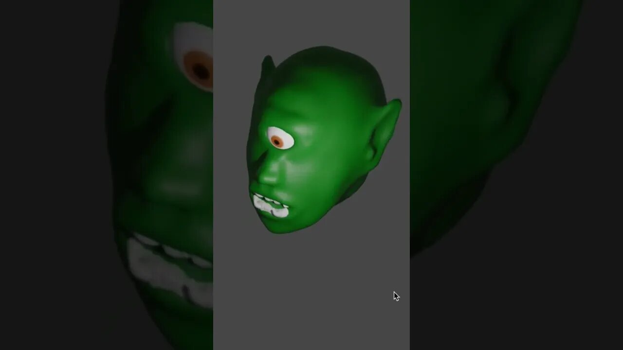 Blender 3d Cyclops Orc designed for casting