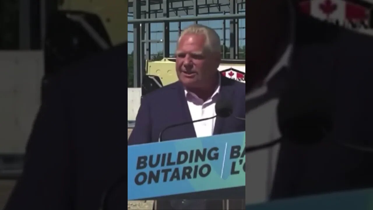 Ontario Premier Doug Ford Swallows Bee During Press Conference