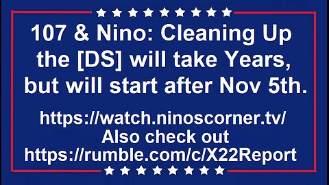 107 & Nino: [DS] Clean up will take Years! It starts after Nov 5th