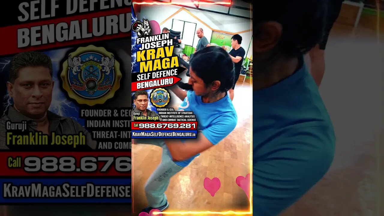 Self Defense (Bangalore) Krav Maga Franklin Joseph for all Men, Women, Teen & Kids #KravMaga #Shorts