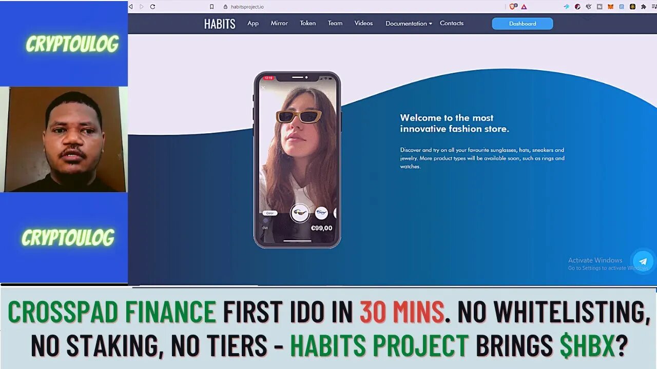 CrossPad First IDO In 30 Mins. No Whitelisting, No Staking, No Tiers - Habits Project Brings $HBX?