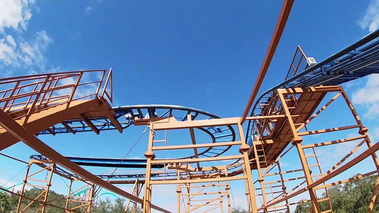 Busch Gardens Sand Serpent Front Row POV @60fps