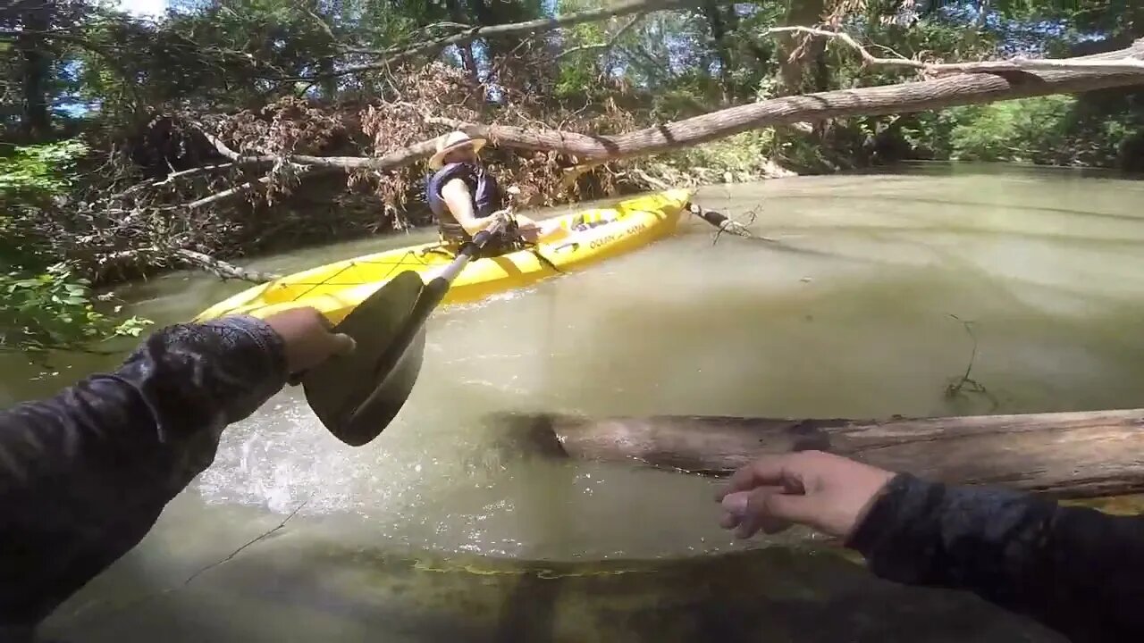 Bastrop River Kayak Fishing Wife Freak Out