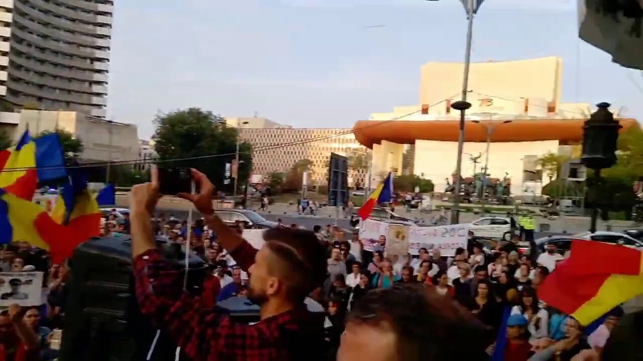 Piata Universității - Miting anti-masca anti lockdown protest