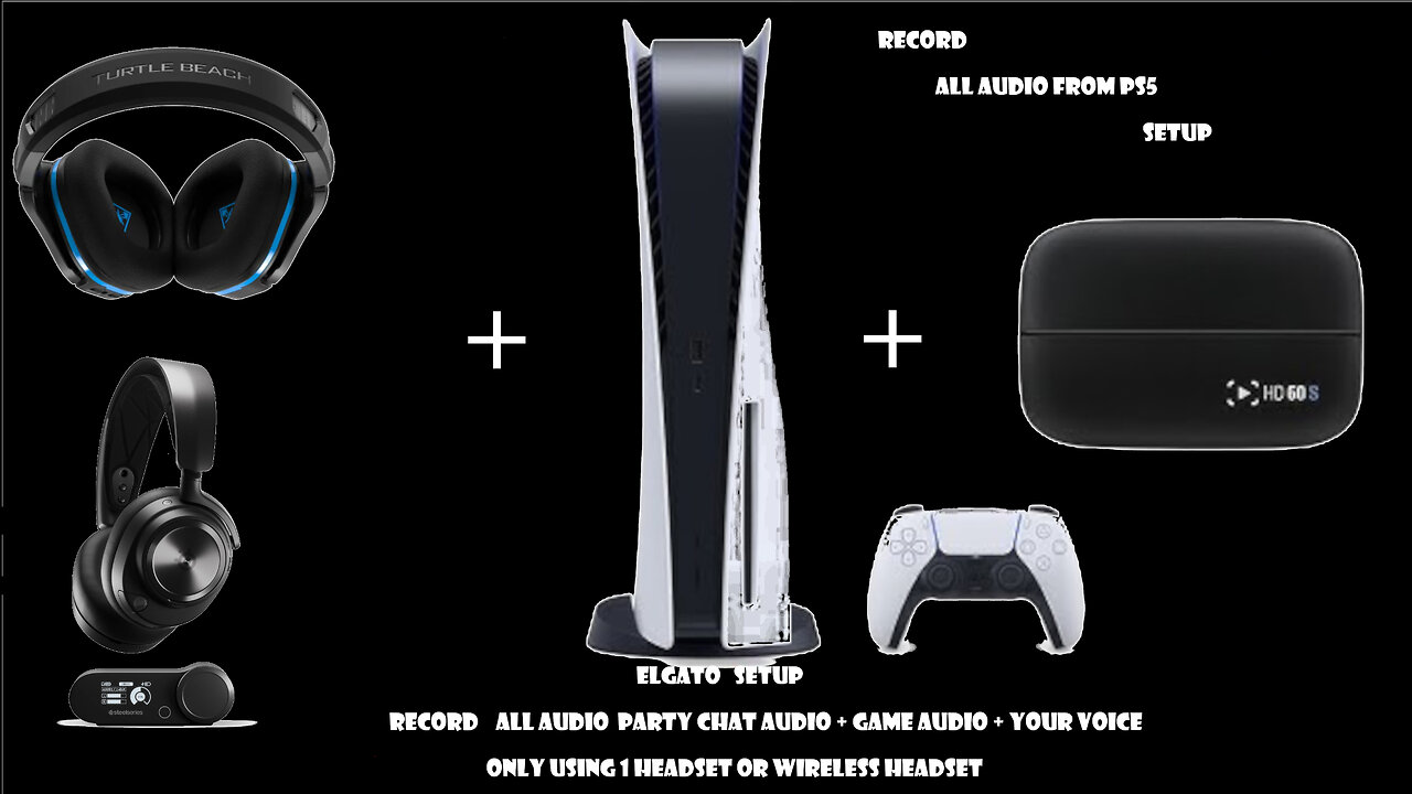 Set-Up How to record all audio from you ps5 using El Gato HD and only 1 headset