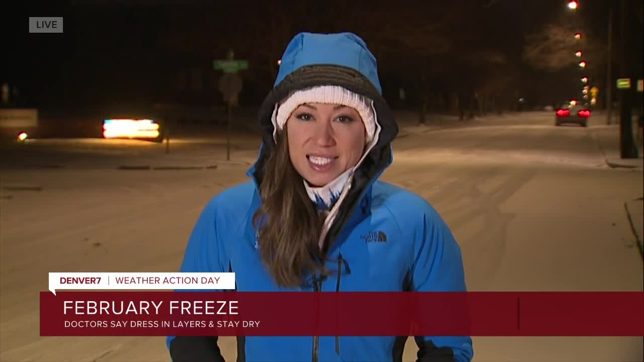 February freeze: doctors say dress in layers