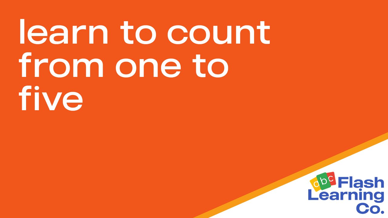 Learn To Count From One To Five - Flashcard Video