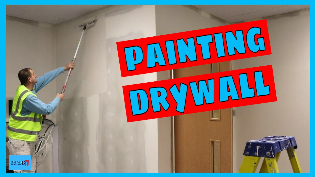 Painting drywall/plasterboard.