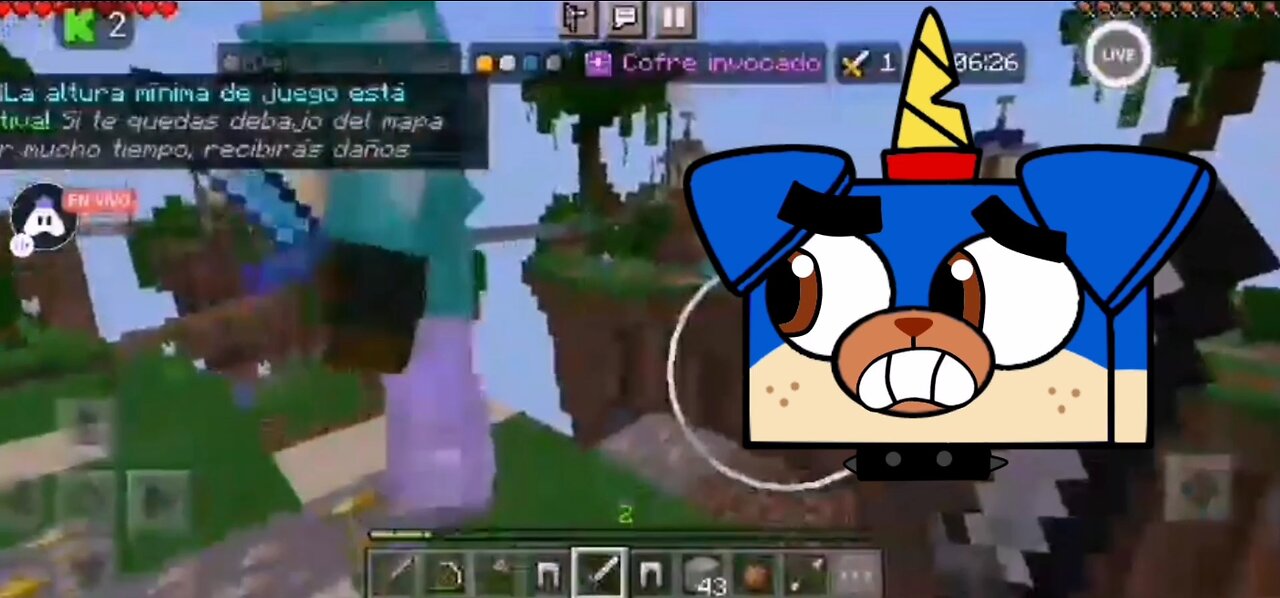 Me enoje cuando perdi en una partida de skywars
