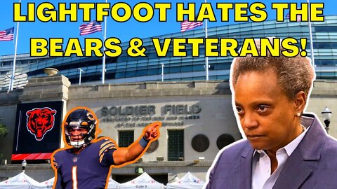 Chicago Mayor Lori Lightfoot is PROTESTED by Veterans for DISRESPECT of Bears & SOLDIER FIELD!