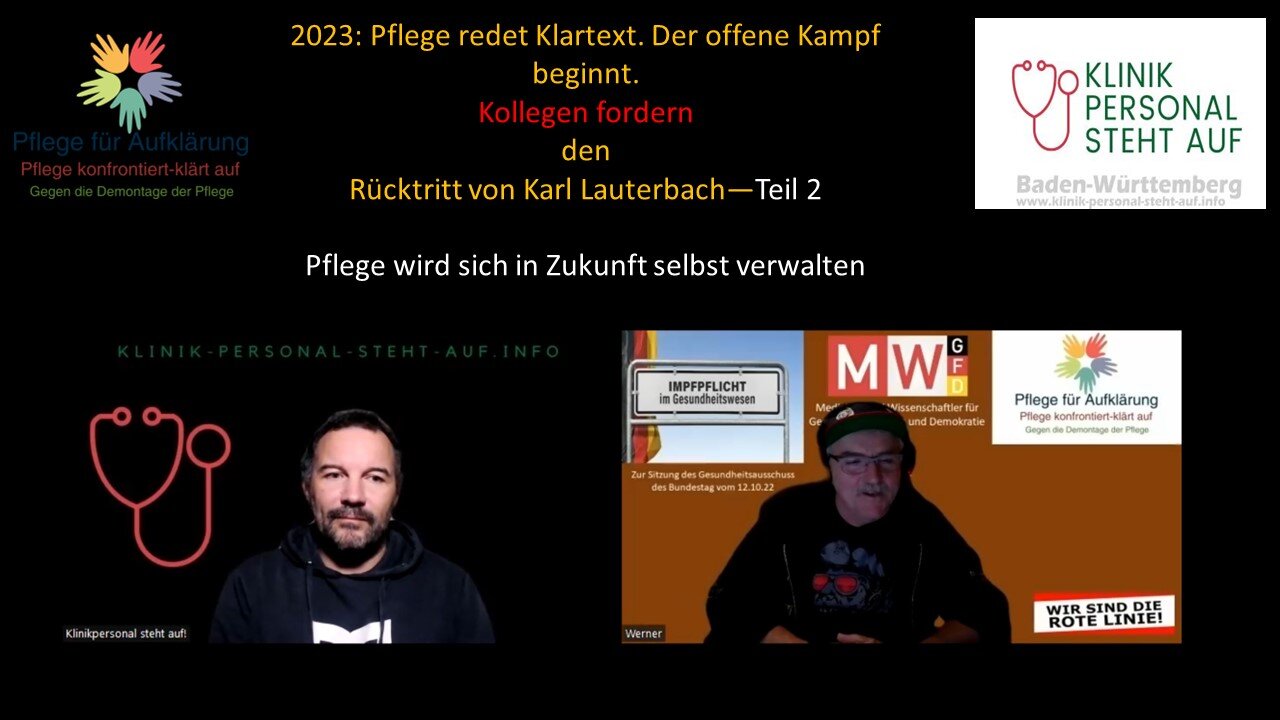 Karl Lauterbach muss weg. Pflegekräfte fordern den Rücktritt von KL-- Teil 2