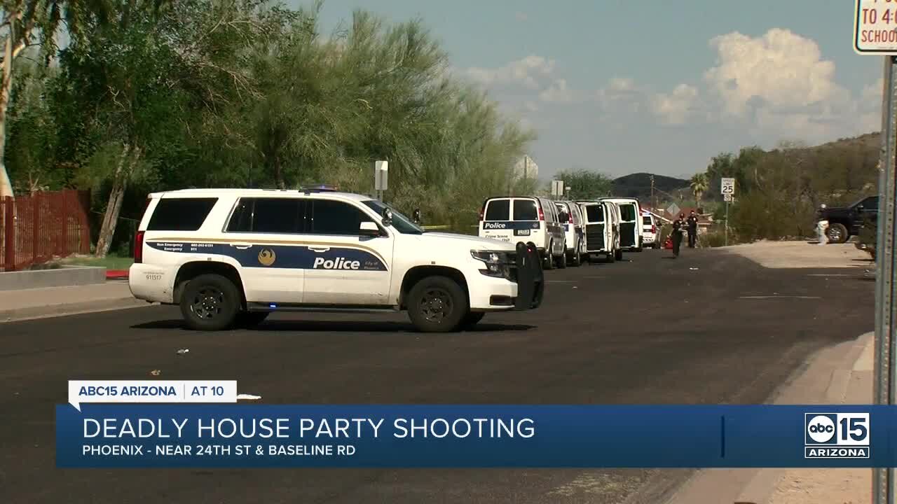 Two dead, another hurt in shooting at house party in south Phoenix