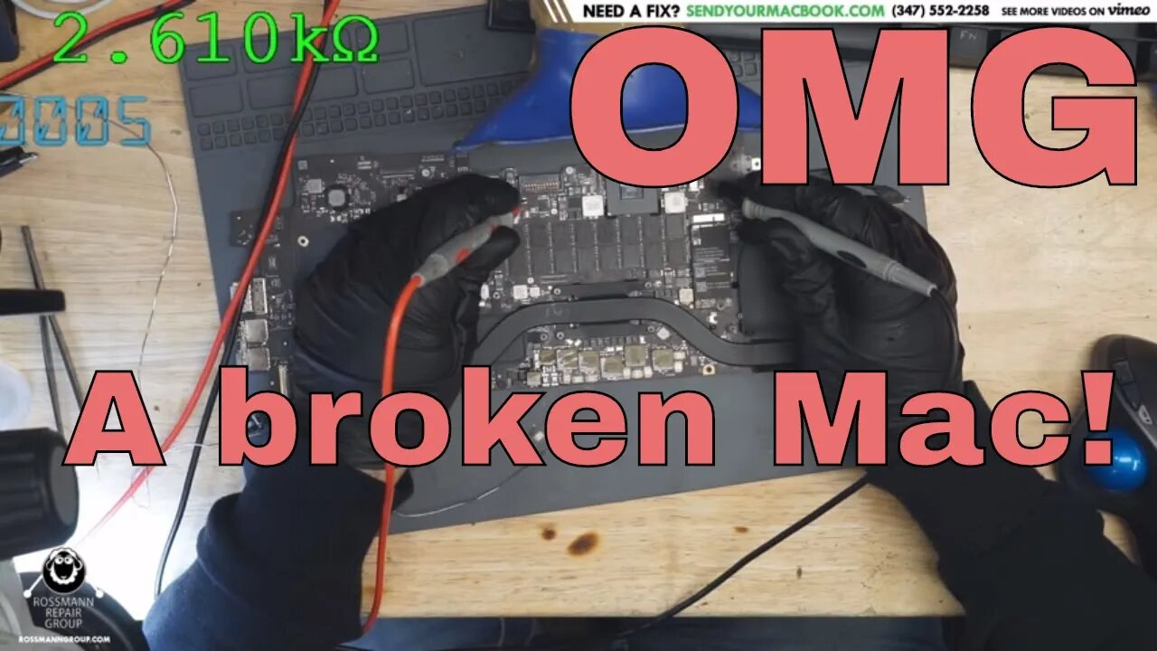 Macbook Pro not turning on: GPU power circuit failure. Logic board repair tutorial.