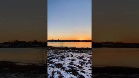 The suns reflection of the water