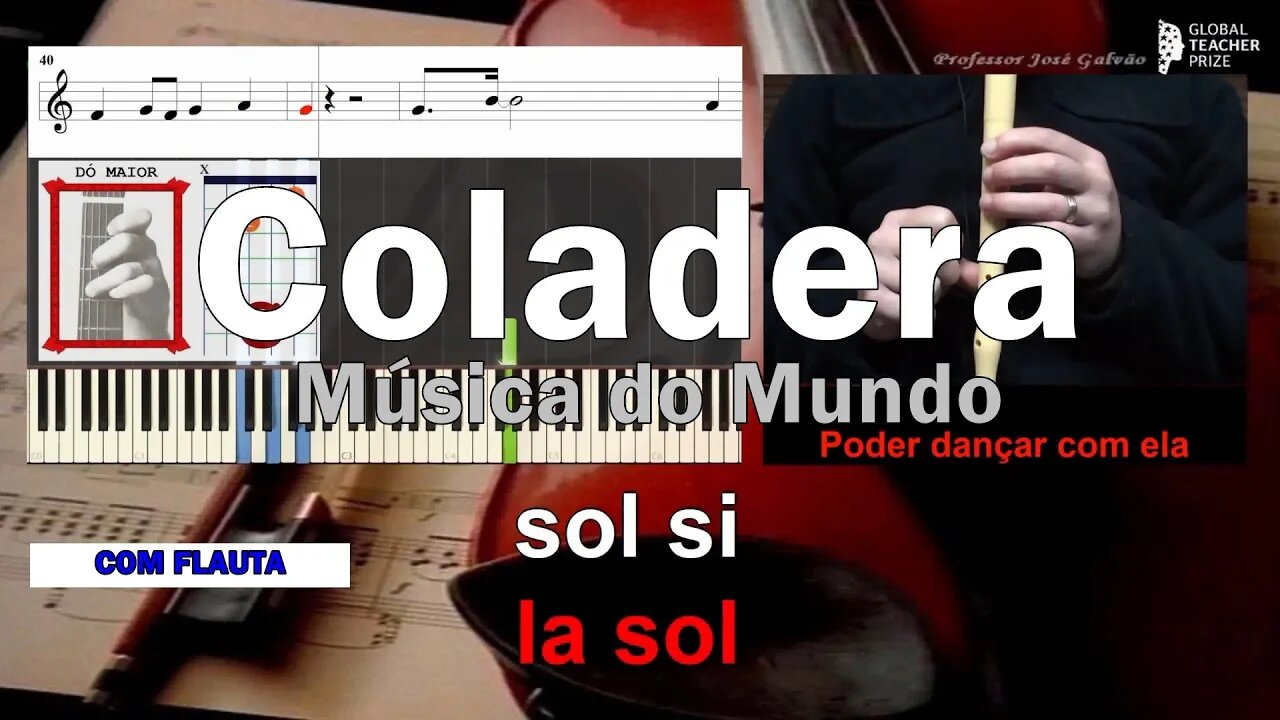 Coladera Cabo Verde Crioula de Sao Bento CF Flauta Guitar Piano Educação Musical José Galvão Mundo