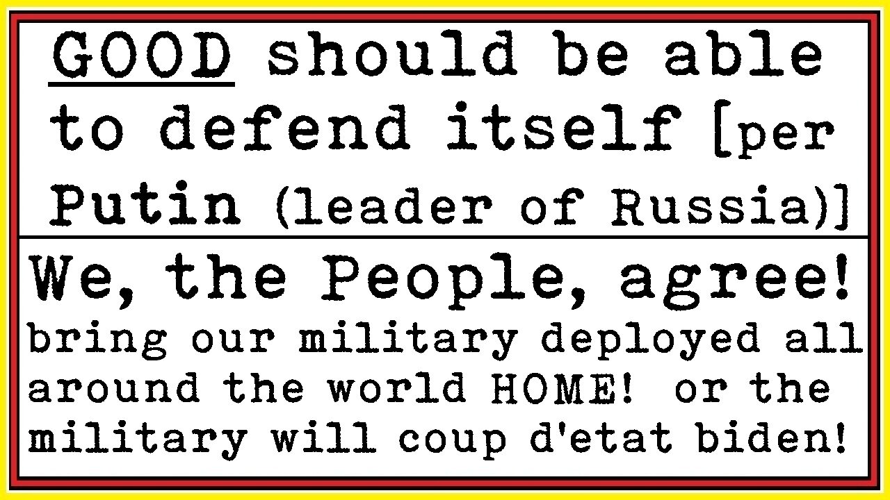 GOOD should be able to defend itself