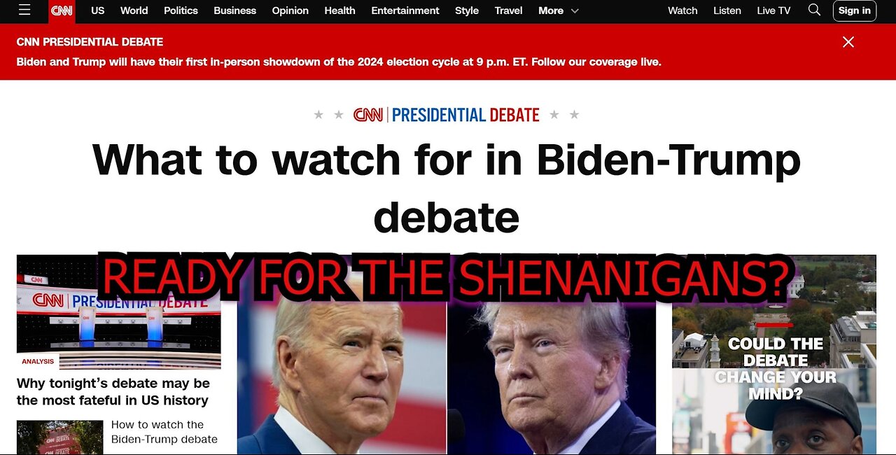 2024 First Presidential Debate. Let The Maddening Stupidity Begin.