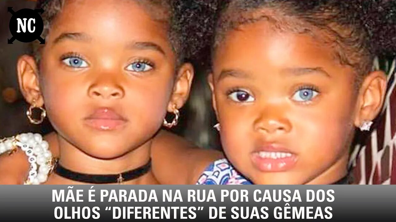 Mãe é parada na rua por causa dos olhos “diferentes” de suas gêmeas