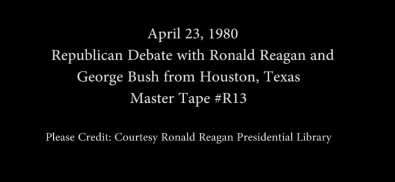 Ronald Reagan and George Bush Debate, April 23, 1980