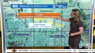 Weekend freeway construction happening around the Valley