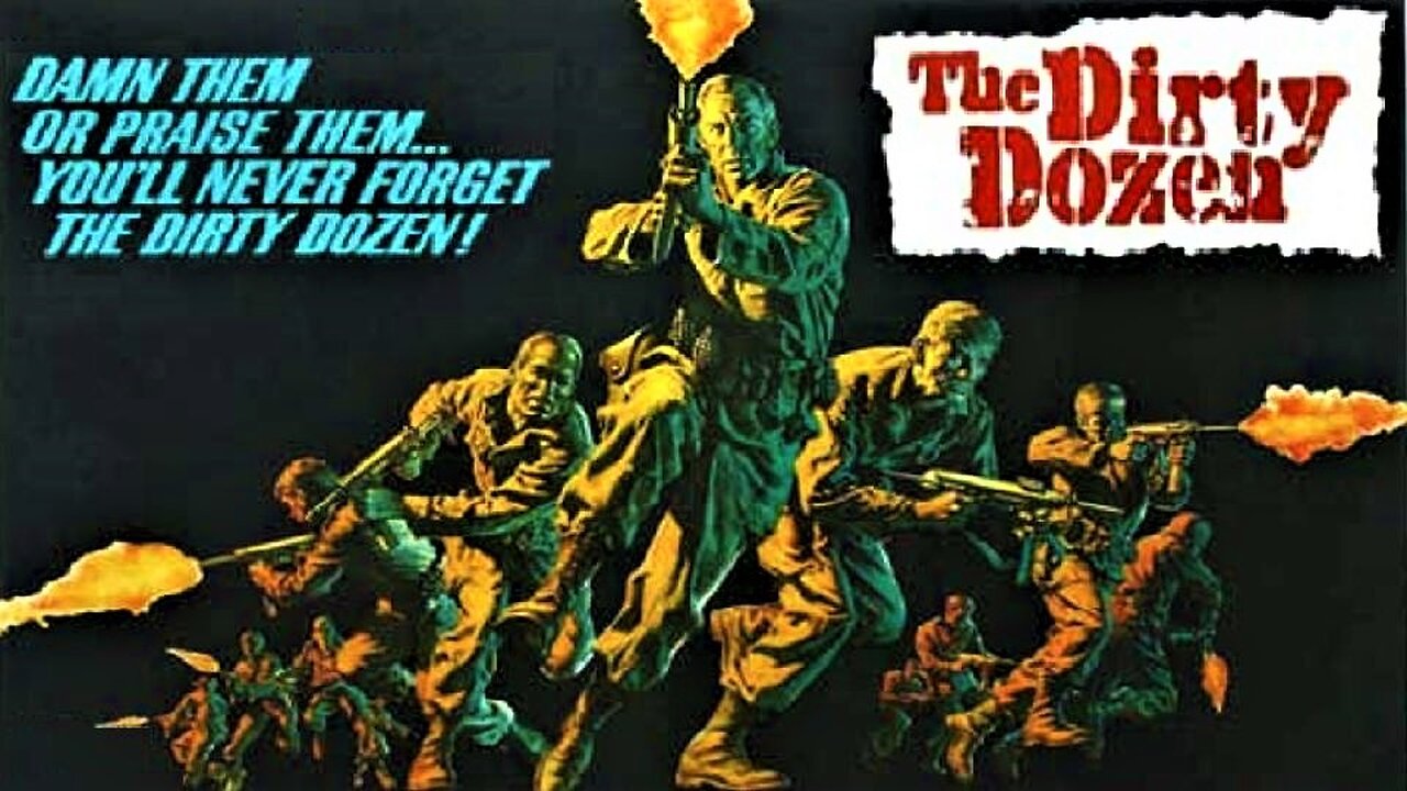 THE DIRTY DOZEN 1967 Lee Marvin, Ernest Borgnine, Charles Bronson, Telly Savales FULL MOVIE HD & W/S